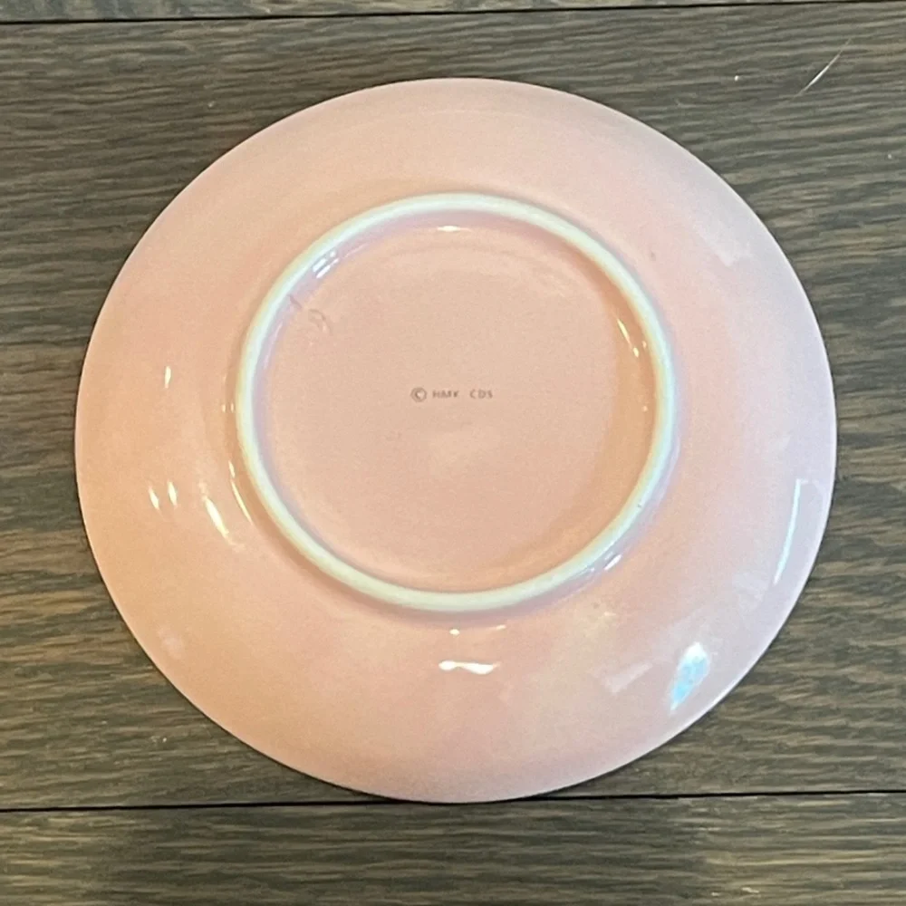 Vintage Pink Kitten Cat Demitasse Cup Saucer Japan Kitsch Cute Mid Century